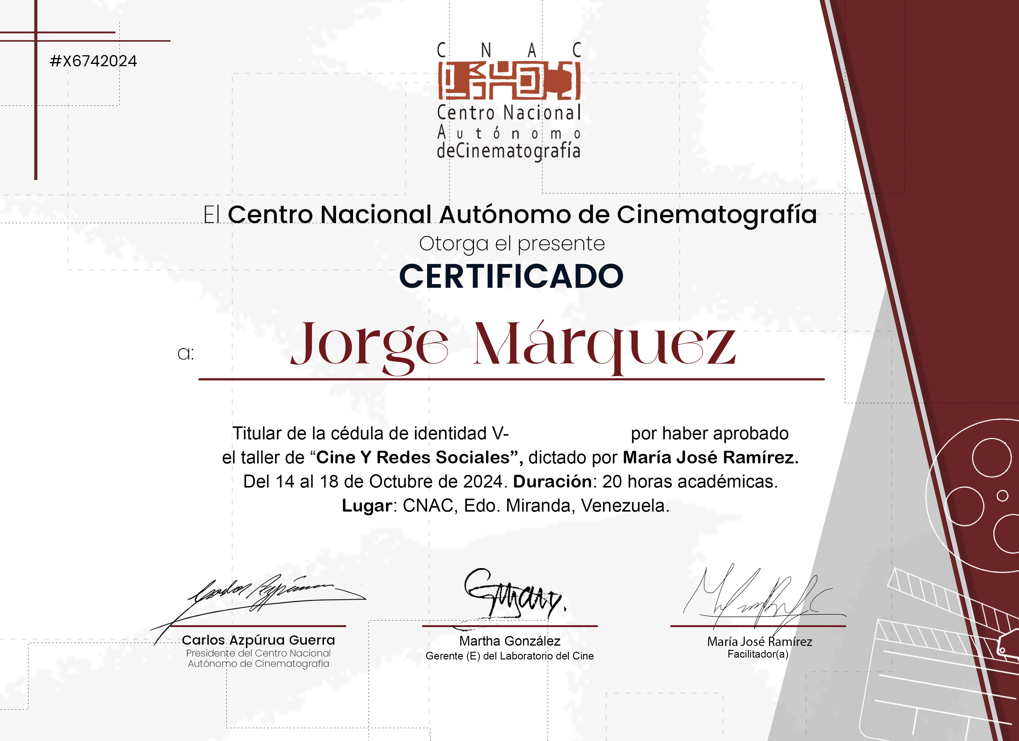 Taller de Cine y Redes Sociales